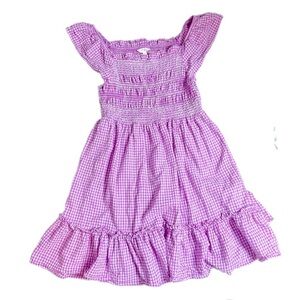 Terra & Sky Ruffle Gingham Smocked Dress 0x